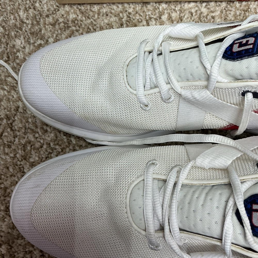 FootJoy White and Red Athletic Golf Shoes - Flex - Picture 3 of 9